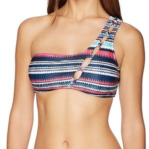 Jessica Simpson One Shoulder Cut out Bikini Top